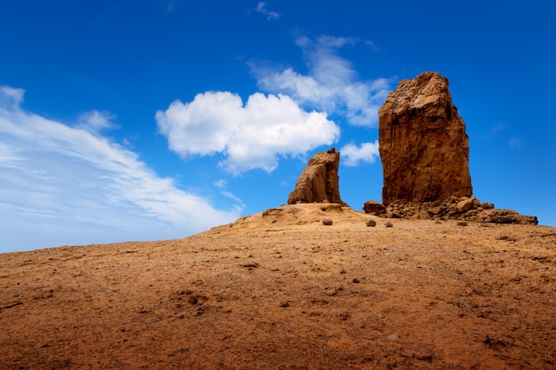 Gran canaria Roque Nublo ciel bleu