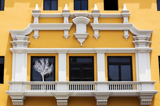 Grand balcon avec fenêtres