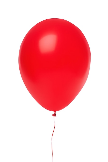 Grand ballon en latex gonflable à l'hélium isolé sur fond blanc ai génératif