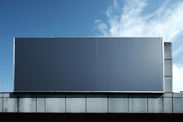 Un grand bâtiment avec un ciel bleu nuageux en arrière-plan