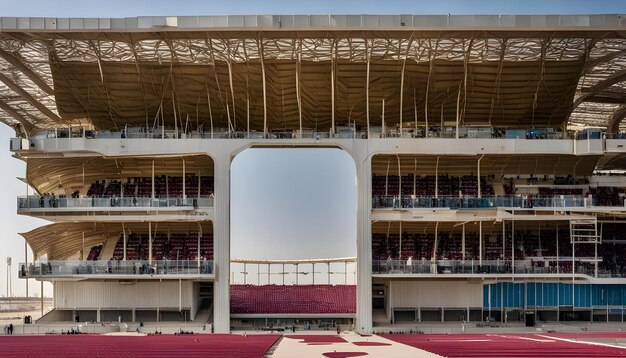 Photo un grand bâtiment avec une grande fenêtre qui dit que personne n'est visible