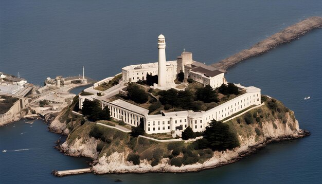 Photo un grand bâtiment avec un phare au sommet