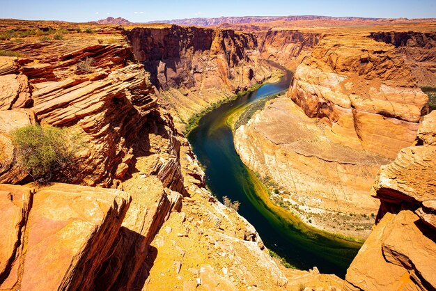 Grand canyon Glen Canyon Arizona Adventure concept de vacances américain Horseshoe Bend et Colorado river concept de vacances d'été