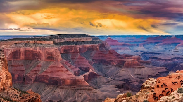 Photo le grand canyon à l'ouest