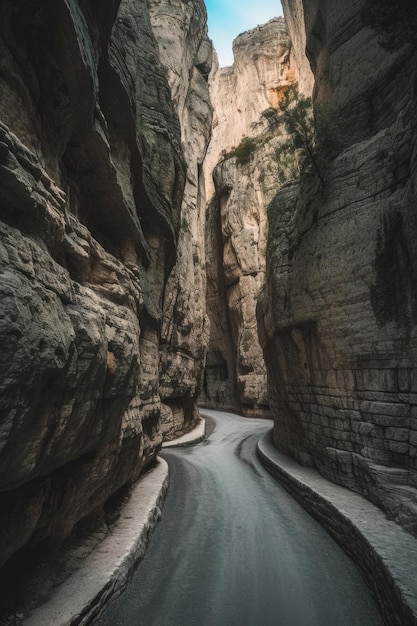 un grand canyon de pierre dans le style suisse