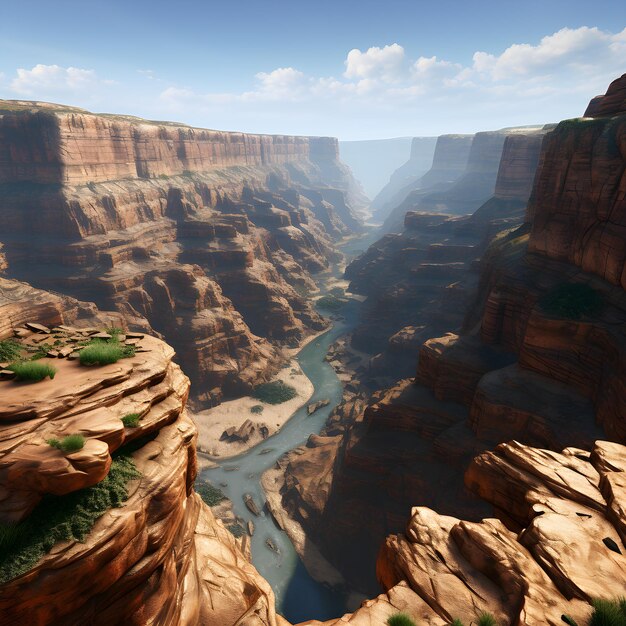 Grand canyon avec une rivière