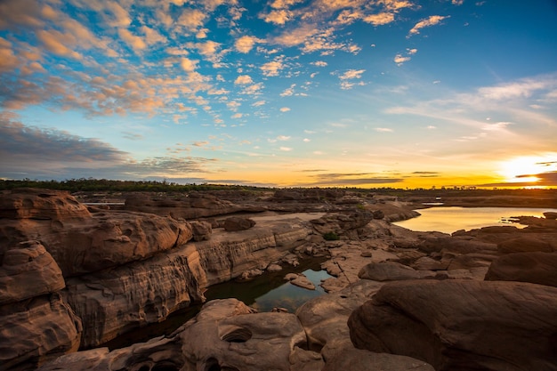 Grand CanyonSampanbok parc en pierre naturelle d'Ubonratchathani Thaïlande