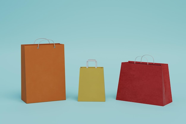 grand choix de produits. acheter des choses dans les magasins et en ligne. sacs à provisions multicolores