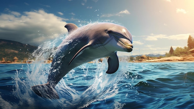 Grand dauphin dans la nature
