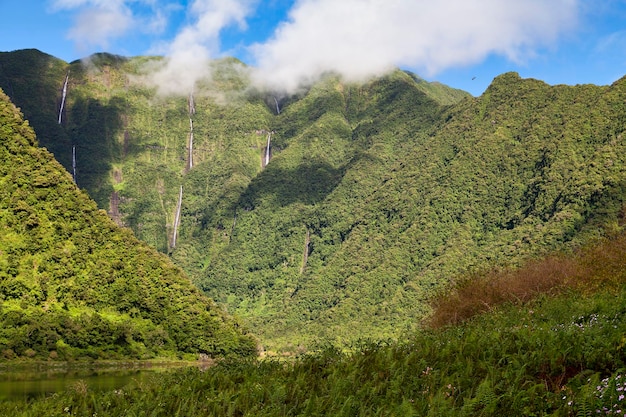 Le Grand Etang et les cascades du Bras d'Annette à La Réunion