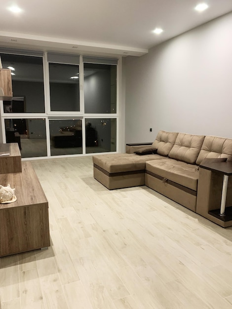 Grand intérieur de salon de luxe moderne à la maison