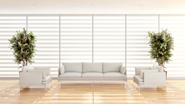 Grand luxe intérieurs lumineux modernes chambre illustration rendu 3D