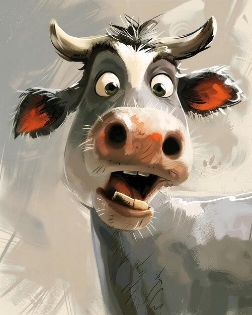 Photo grand nez de vache expressif expression surprise a pris des vaches animal hillbilly français