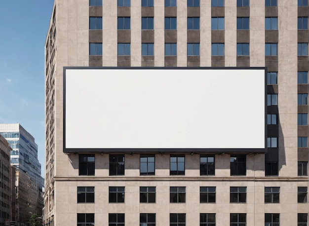 un grand panneau d'affichage sur le côté d'un bâtiment