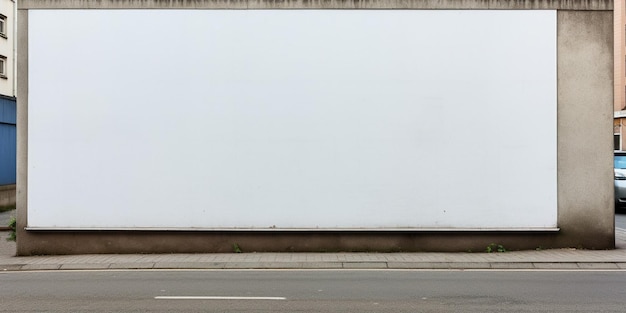 Grand panneau d'affichage vierge sur des bannières murales de rue avec de la place pour ajouter votre propre texte IA générative