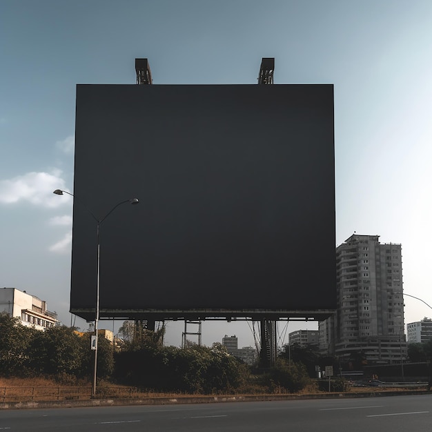 Un grand panneau noir