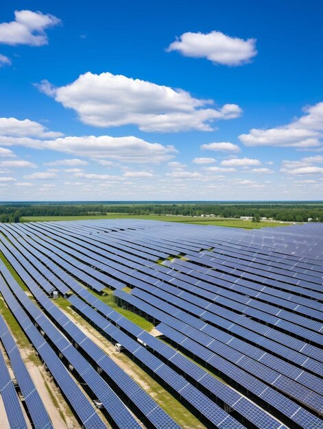 Photo un grand panneau solaire avec le mot solaire dessus