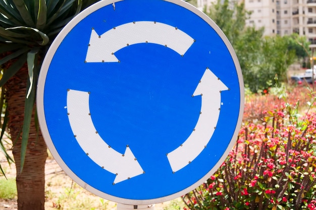 Grand plan du panneau de signalisation routière