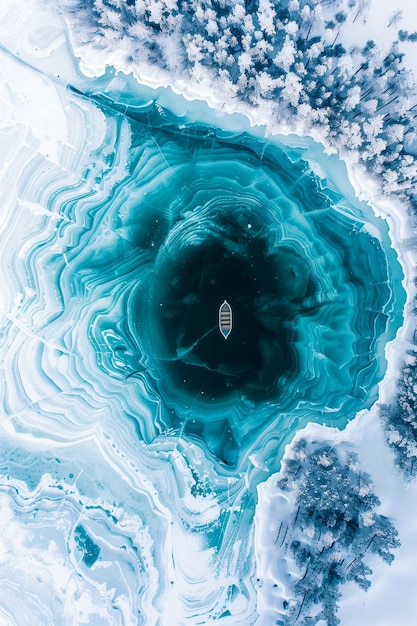 Photo un grand plan d'eau avec un bateau qui y flotte