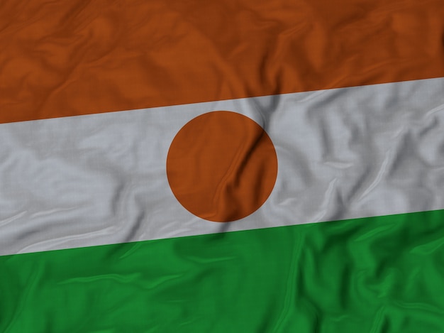 Grand plan, de, ondulé, Niger, drapeau