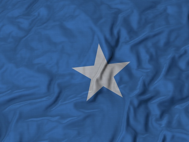 Grand plan, de, ondulé, somalie, drapeau