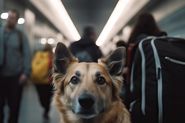 Grand portrait de chien de berger concept de voyage avec des animaux