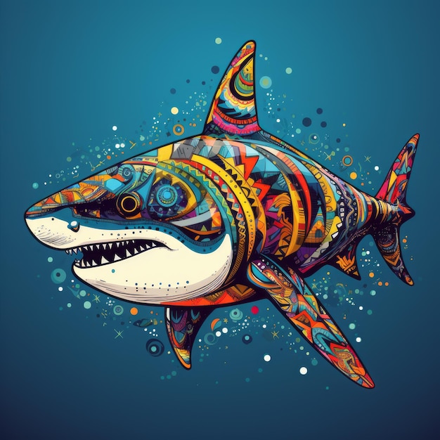 grand requin blanc, illustration