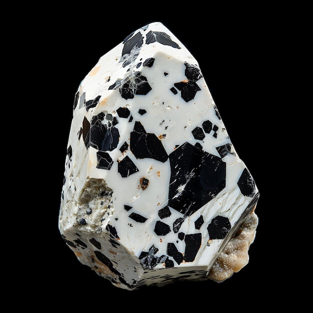 Photo un grand rocher blanc avec des rochers noirs et blancs sur le fond