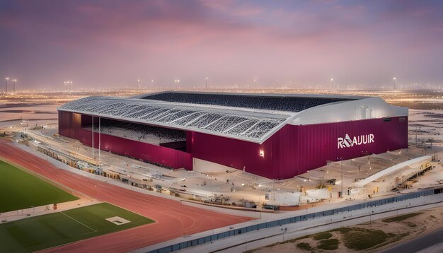 Photo un grand stade de sport avec le mot r sur le côté