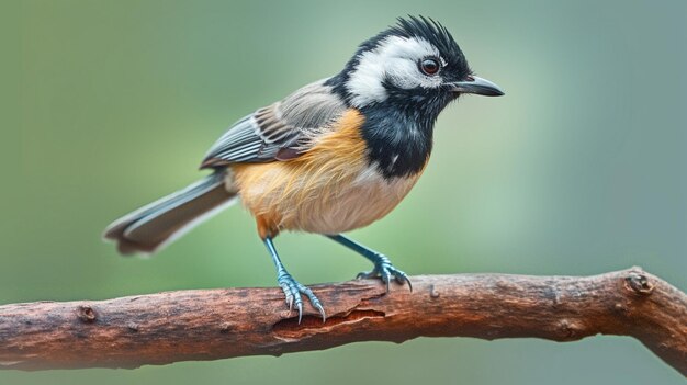 grand tit sur la branche parus majeur