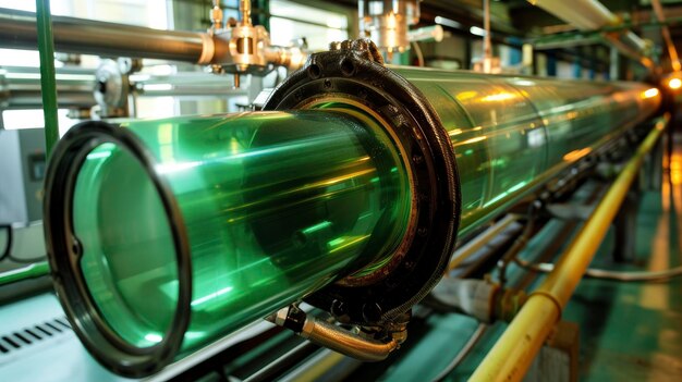 Un grand tube d'uranium liquide