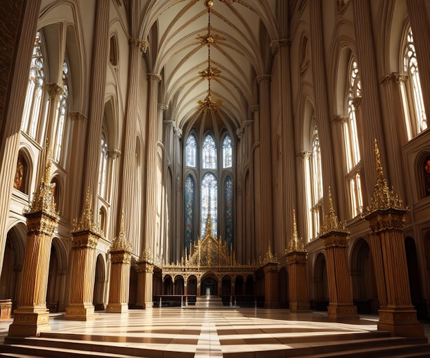 Une grande église avec un grand escalier et un panneau qui dit "le mot" dessus.