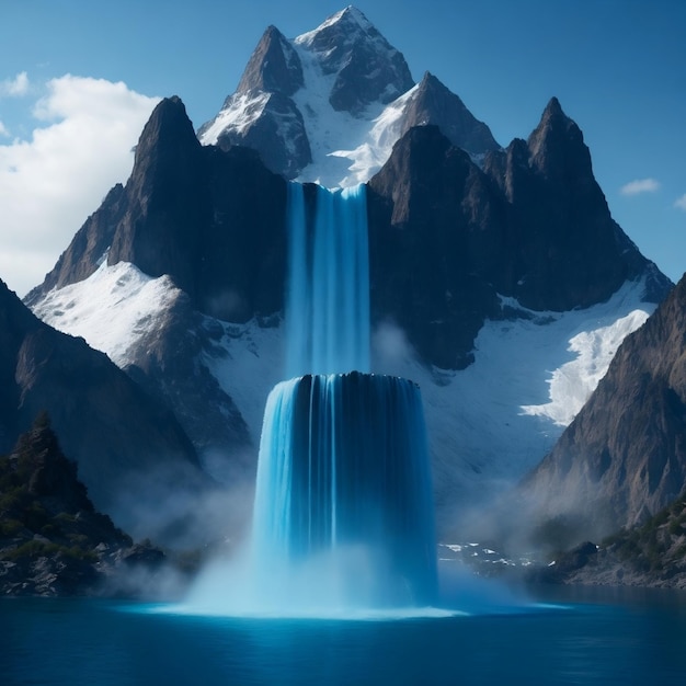 Grande fontaine La montagne Eau bleue