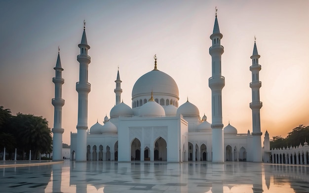 La grande et magnifique mosquée blanche