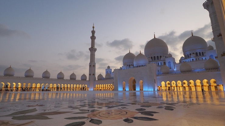 Photo la grande mosquée d'abu dhabi