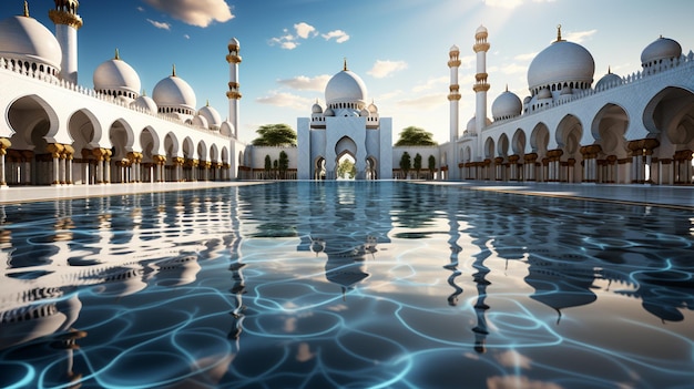La grande mosquée du cheikh Zayed à Abu Dhabi, aux Émirats arabes unis