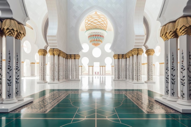La grande mosquée du cheikh Zayed, au centre de la 5e rue d'Abu Dhabi, aux Émirats arabes unis