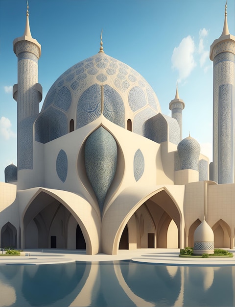 Une grande mosquée futuriste