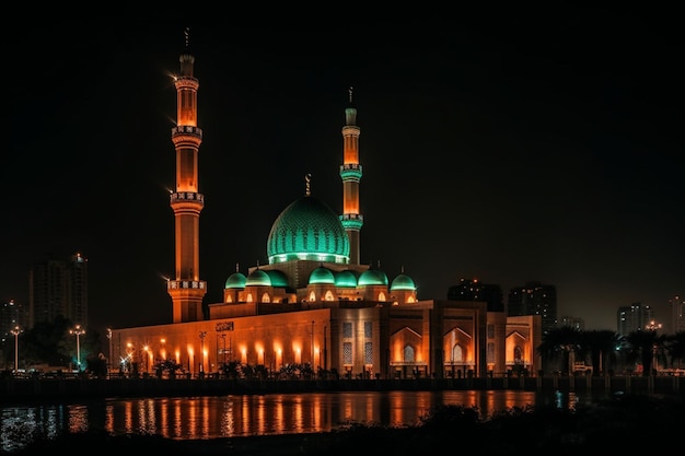 Photo la grande mosquée de la ville de muscat