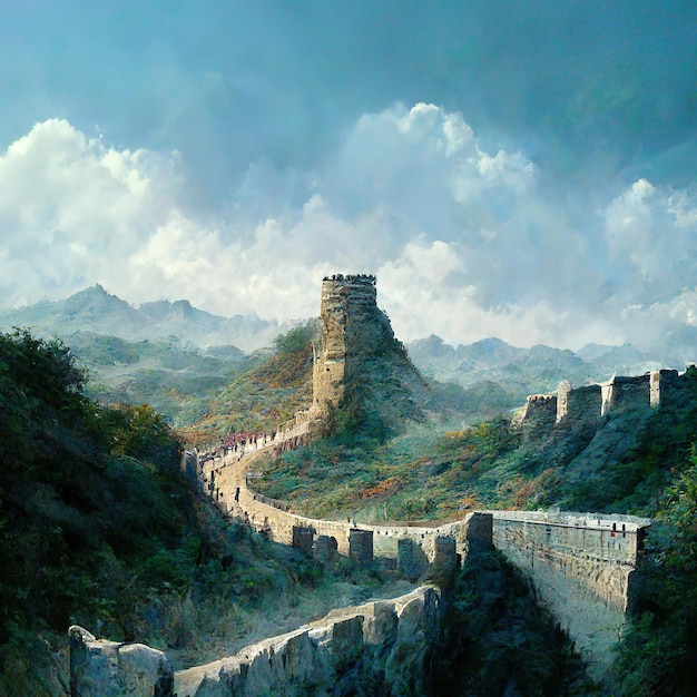 La grande muraille de chine art numérique