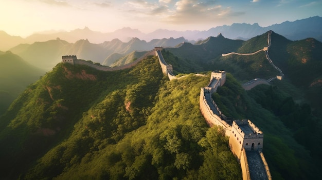 grande muraille de Chine au sommet