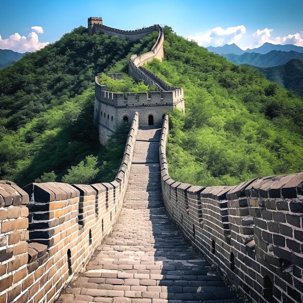 grande muraille de Chine au sommet