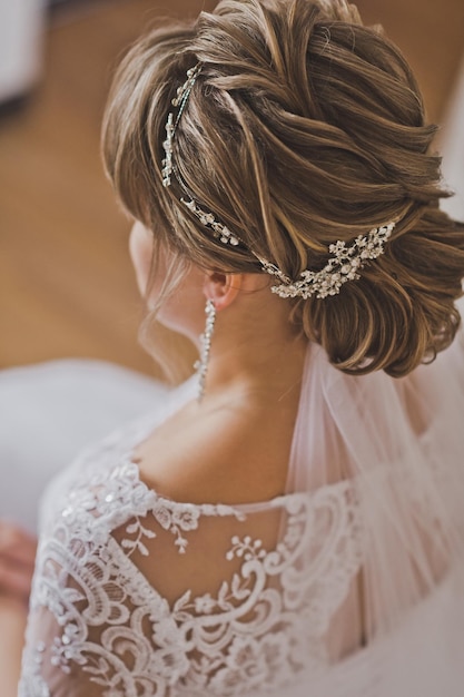 Grande photo de la coiffure de mariage filles 2151