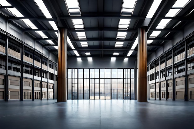 Photo une grande pièce avec une grande bibliothèque avec une grande fenêtre à l'arrière.