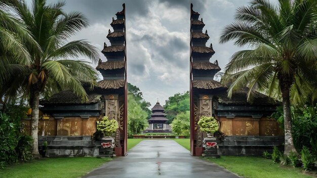 La grande porte d'entrée de Bali en Indonésie