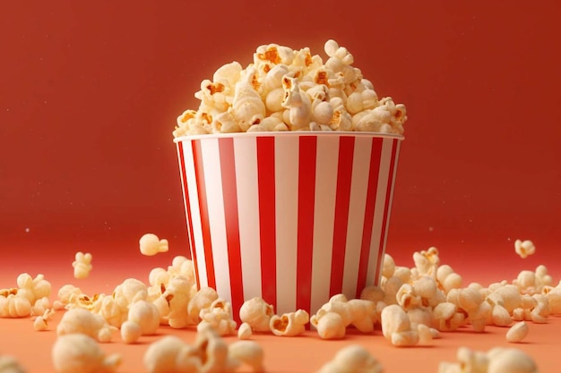 Une grande portion de pop-corn nourriture au cinéma IA générative