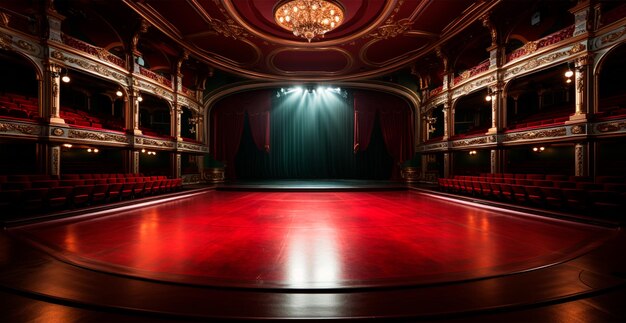 Une grande répétition sur scène d'une troupe de théâtre générée par l'IA