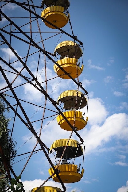 Grande roue Pripyat Town dans la zone d'exclusion de Tchernobyl Ukraine