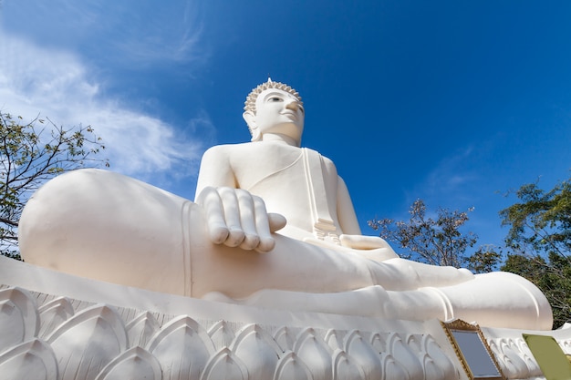 Grande statue de Bouddha géant avec un ciel bleu dans la nature