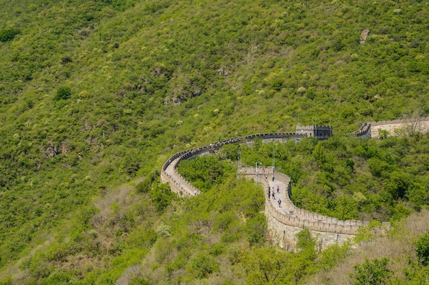 La grande structure artificielle de la Grande Muraille de Chine